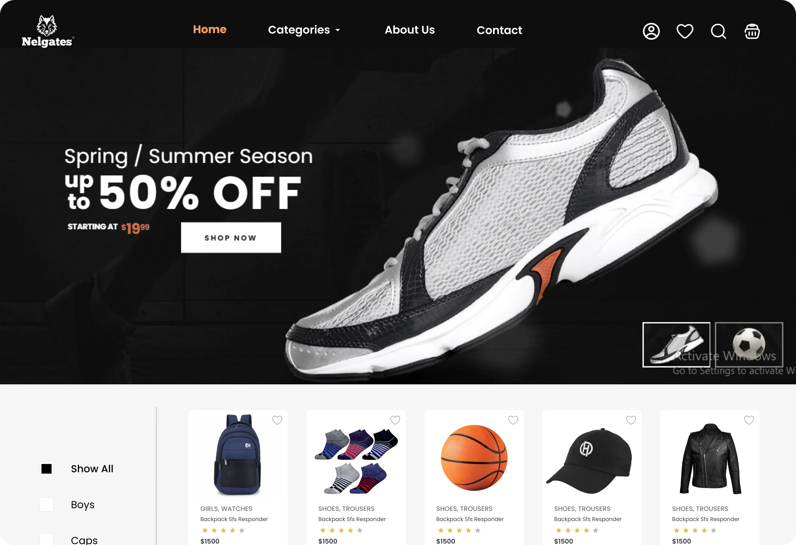 Shopping Store Website
