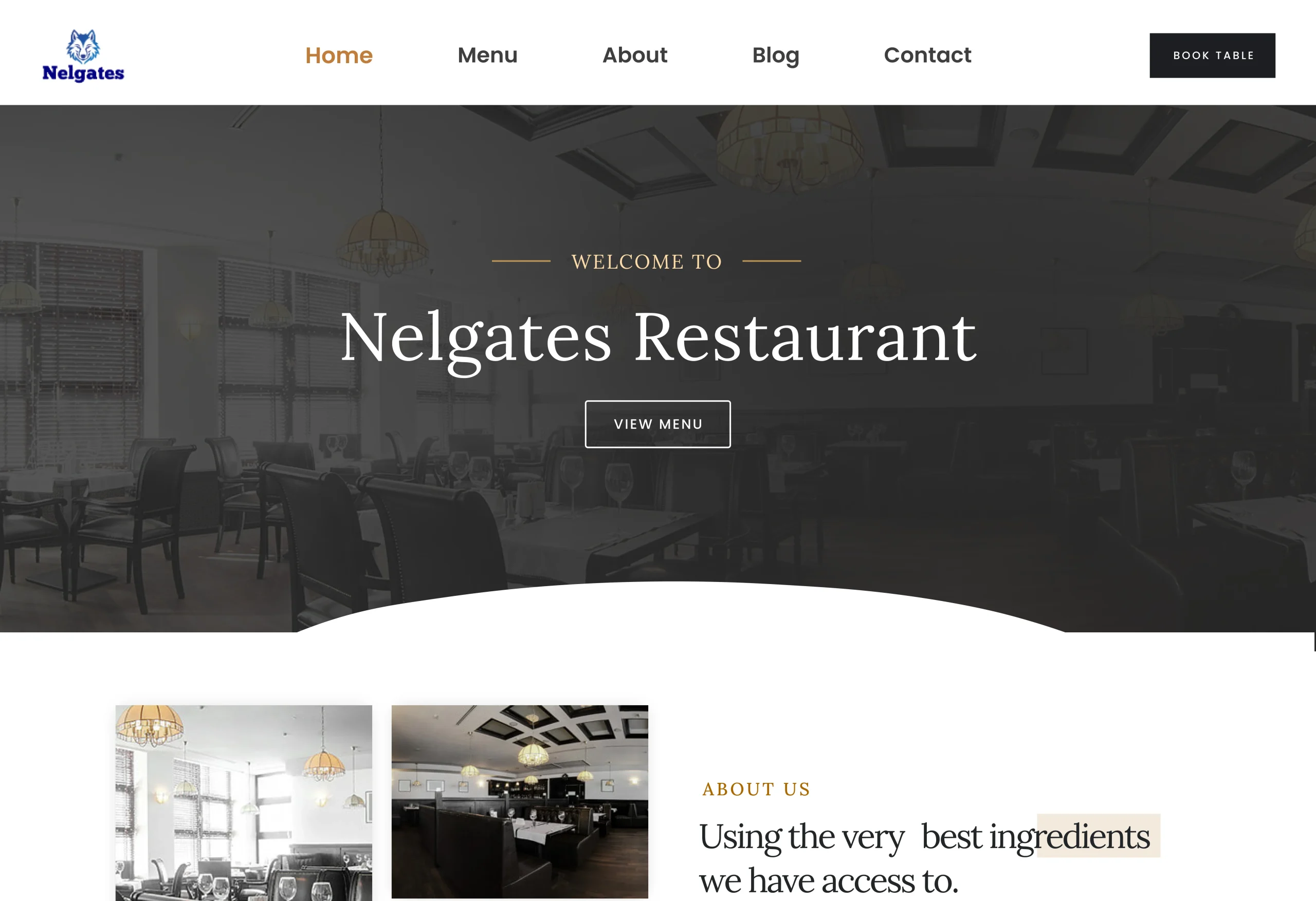 Restaurant Website Portfolio