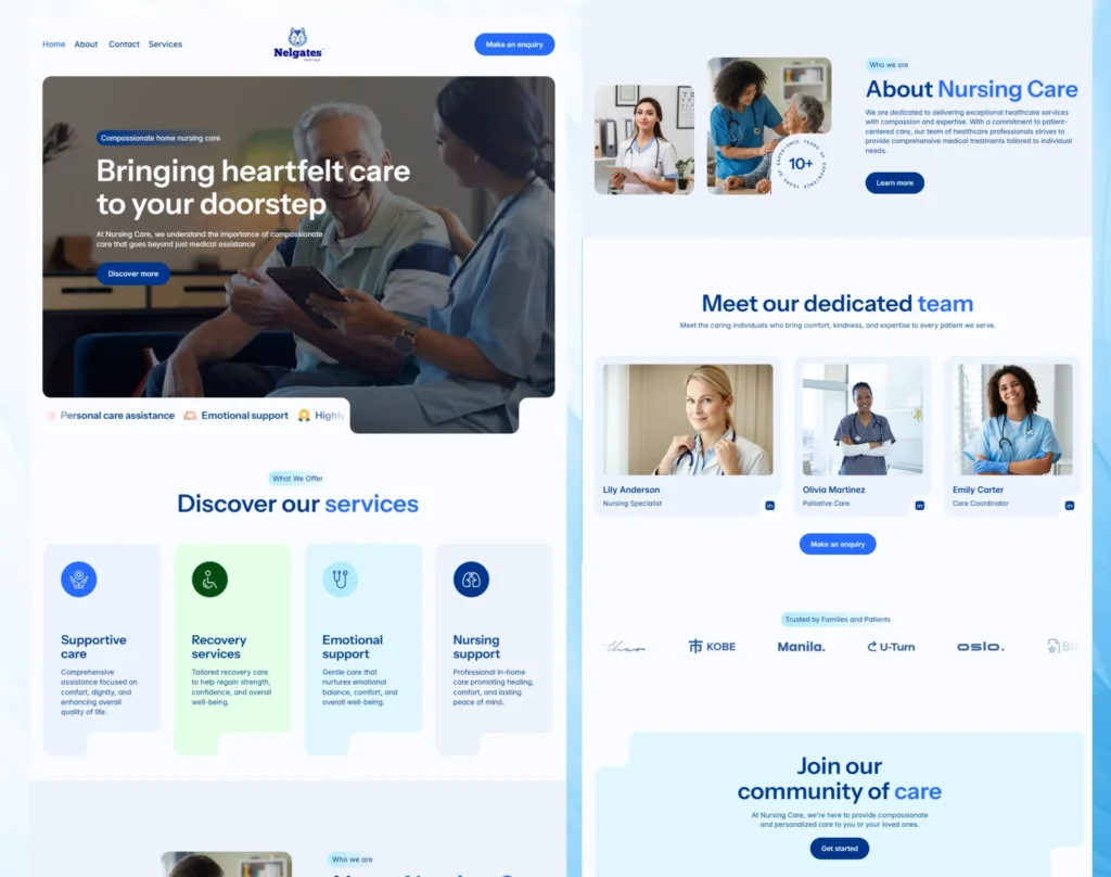 healthcare website design and development